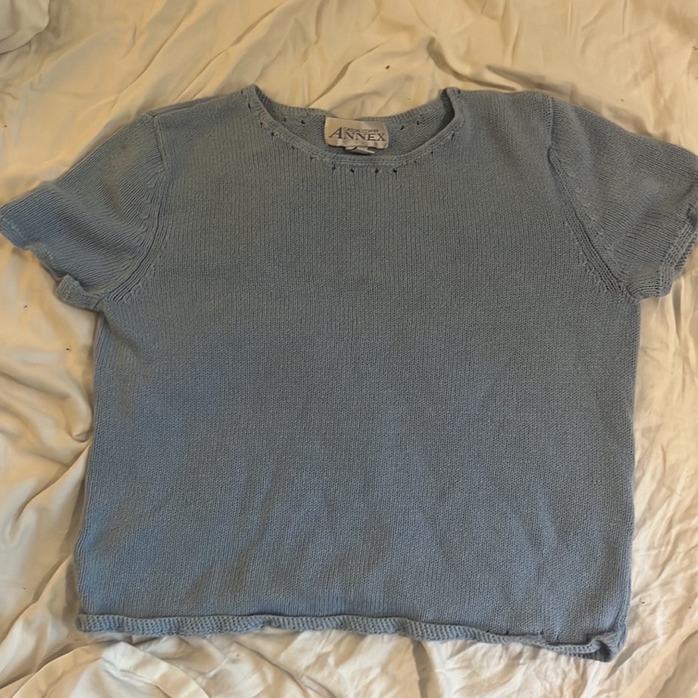 blue sweater shirt